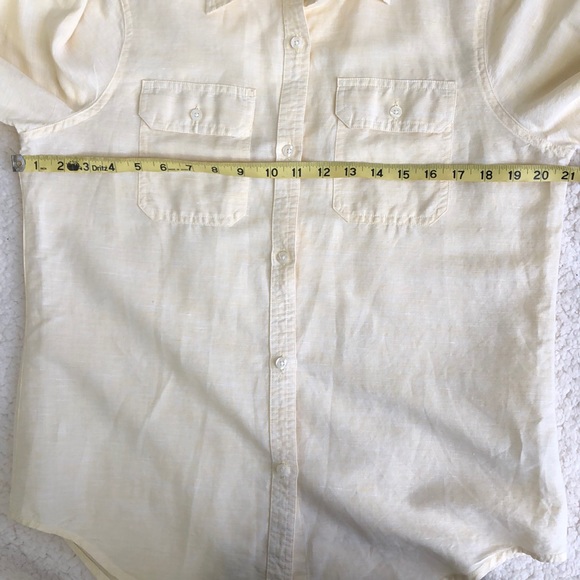 Chaps Linen Blend Button Down Sz M - Picture 14 of 16